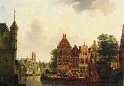 European city landscape, street landsacpe, construction, frontstore, building and architecture. 169 unknow artist